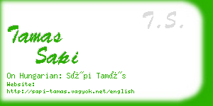 tamas sapi business card